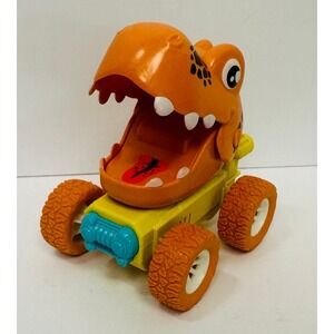 Orange Tyrannosaurus Dinosaur Press N Go Friction Monster Truck 5" Plastic Car